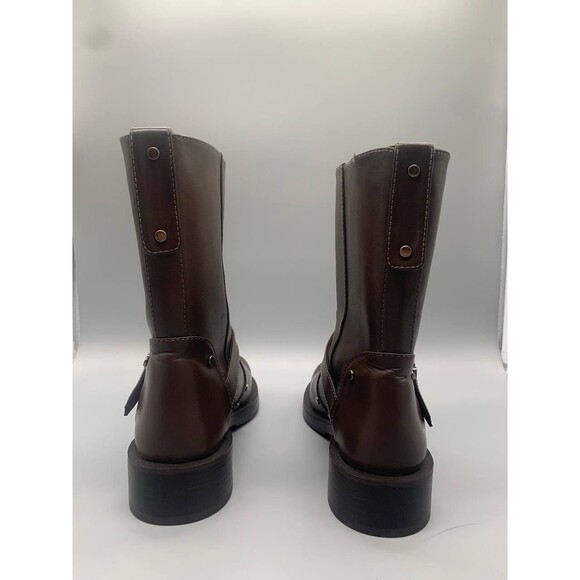 Stuart Weitzman Maverick Pull-On Boots Walnut Brown EU 38 US 7.5 - Picture 4 of 16